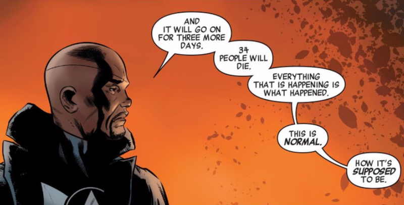 Illustration for article titled Marvel's Newest Nick Fury Comic Has a Time-Traveling Super-Racist and a Very Special Guest Star